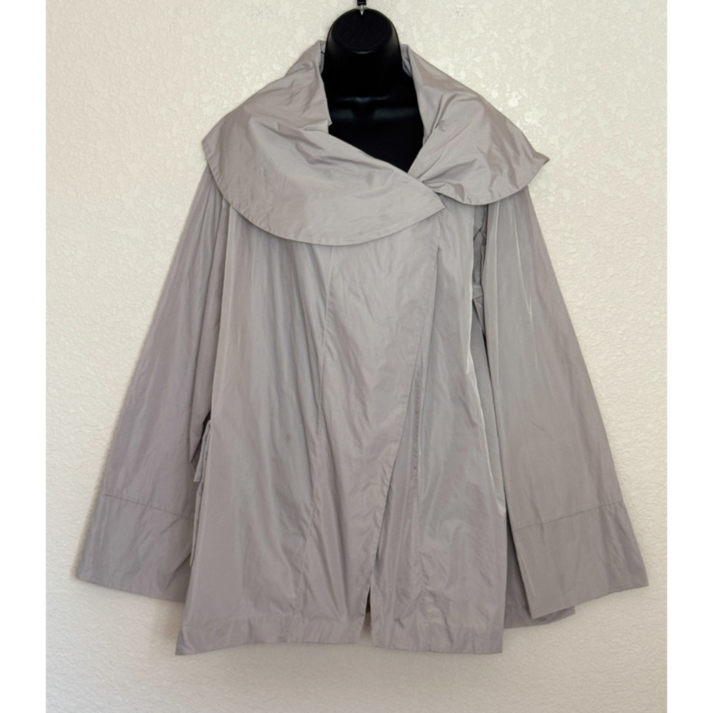 PLANET By Lauren G Jacket Oversized Shawl Collar Microfiber Coat Lagenlook OS